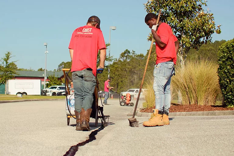 Asphalt crack repair in Greater Jacksonville FL