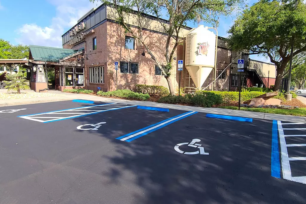 Wheel stops signage asphalt paving in Callahan FL