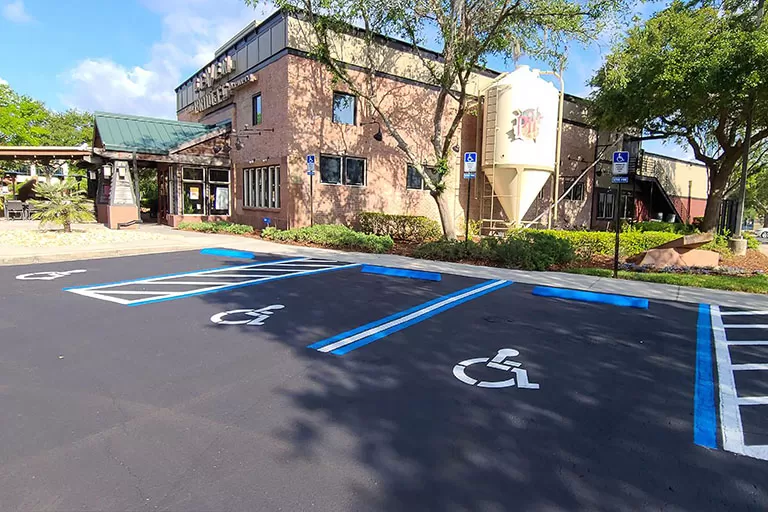 Wheel stops signage asphalt paving in Callahan FL